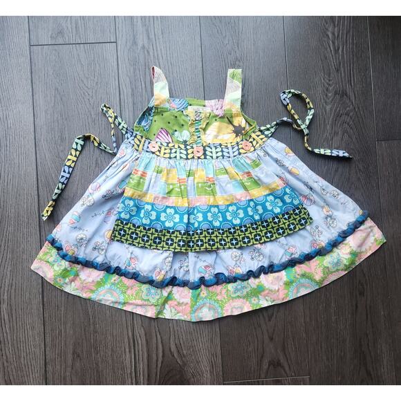 Matilda Jane It’s A Wonderful Parade No Knot Dress Apron Elephants Size 2 - Picture 1 of 5